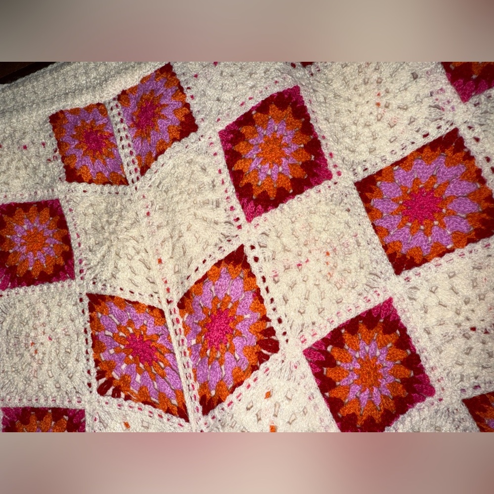 Chelsea & Violet Crochet Granny Square Shorts | Boho Festival | Retro Patchwork - Picture 5 of 8